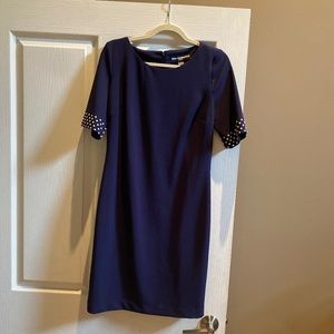 Karl Lagerfeld Navy Blue Knit Dress